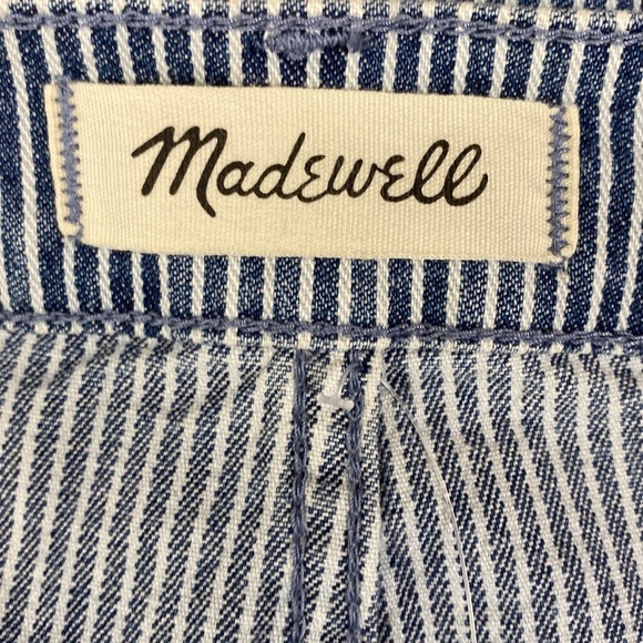 Madewell Blue and White Piper Stripe 9" Mid Rise Skinny Jeans NWT Size 31 - Picture 9 of 15